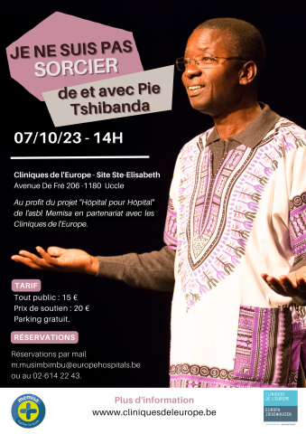 Spectacle "Je ne suis pas sorcier" de et avec Pie Tshibanda