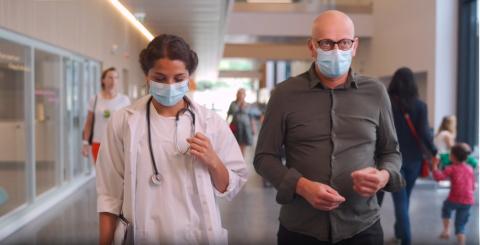 Wearing a mask at the Europe Hospitals